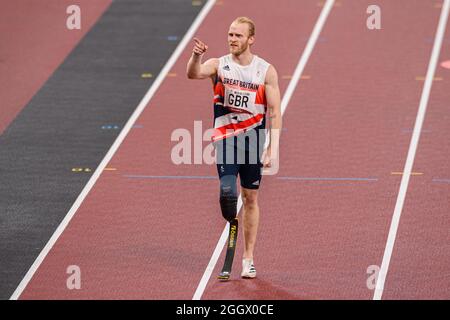 TOKYO, JAPAN. 03th Sep, 2021. Jonnie Peacock of Great Britain  during Track and Field events - Tokyo 2020 Paralympic games at Olympic Stadium on Friday, September 03, 2021 in TOKYO, JAPAN. Credit: Taka G Wu/Alamy Live News Stock Photo