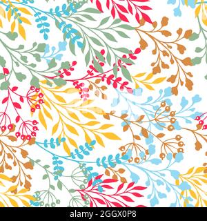 beautiful multicolored leaf seamless pattern Stock Vector