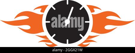 Speedometer icon logo design vector template Stock Vector