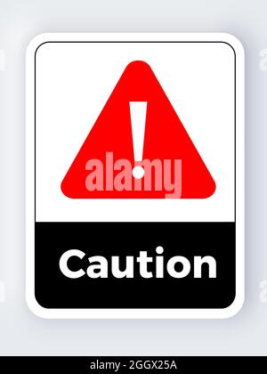 Triangle Sign of Caution Danger Icon Symbol Stock Vector