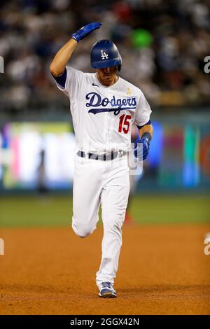 Cleveland, United States . 01st Sep, 2021. Atlanta Braves center fielder Joc  Pederson (22) smiles during an MLB regular season game against the Los  Angeles Dodgers, Wednesday, September 1, 2021, in Los Angeles. (Brandon  Sloter/Image of Sport