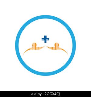 modern family care love logo and symbols illustration design Stock Vector