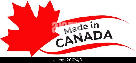 Label made in canada logo design vector template Stock Vector