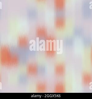 Seamless blurred fuzzy tribal ikat pattern for surface design and print Stock Vector