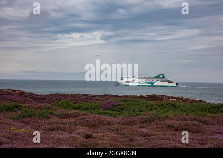 Irish Ferry leaving Holyhead bound for Dublin Stock Photo