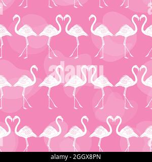 Flamingo Pink Pattern Design Background Stock Vector