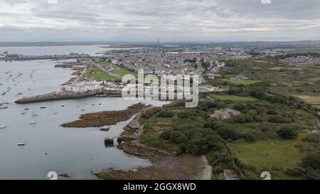 Holyhead from the air Stock Photo