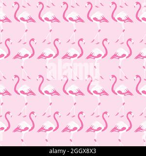 Flamingo Pink Pattern Design Background Stock Vector