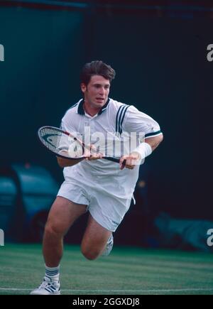 Italian tennis player Mosé Navarra, Wimbledon, UK 1990s Stock Photo