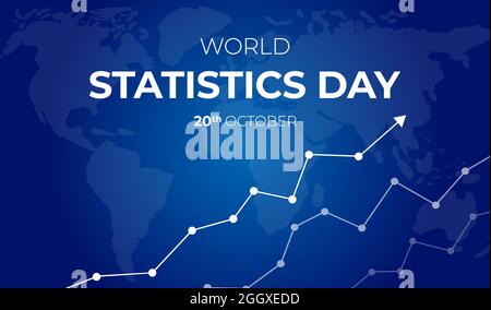 World Statistics Day Background Illustration Stock Vector