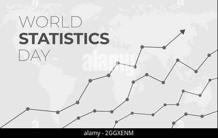 World Statistics Day Background Illustration Stock Vector