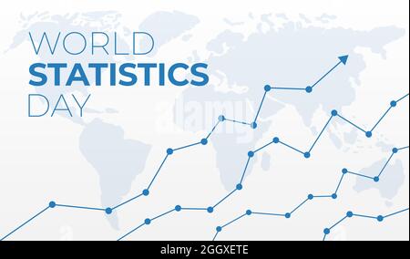 World Statistics Day Background Illustration Stock Vector