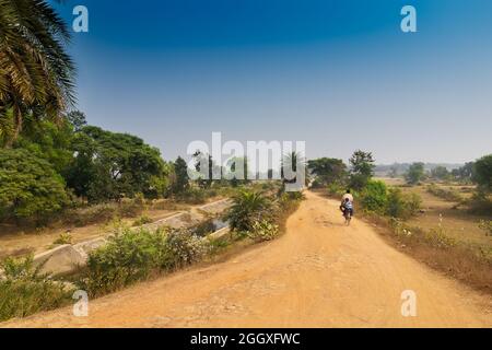A Village Road in rural india. Assam India South Asia Pacific Stock ...