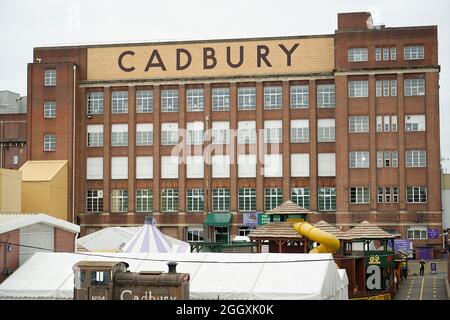 Cadbury foods factory in Bournville, West Midlands. Cadbury World chocolate factory. Stock Photo
