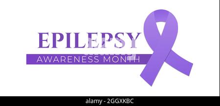 Epilepsy Awareness Month Isolated Icon Logo Stock Vector