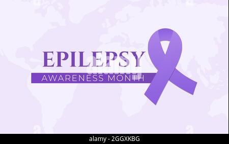 Epilepsy Awareness Month Background Illustration Stock Vector