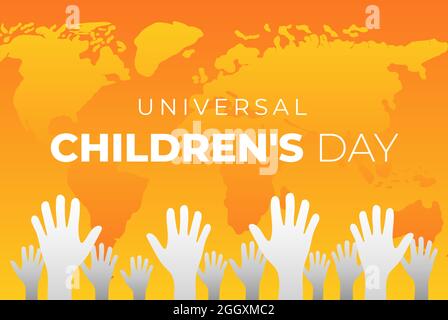 Universal Children's Day Background Illustration Stock Vector