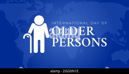 International Day of Older Persons Illustration Stock Vector