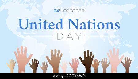 United Nations Day Background Illustration Stock Vector