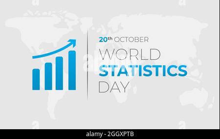 World Statistics Day Background Illustration Stock Vector