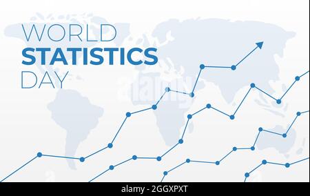 World Statistics Day Background Illustration Stock Vector