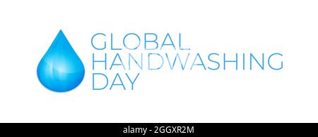 Global Handwashing Day Icon Isolated Stock Vector
