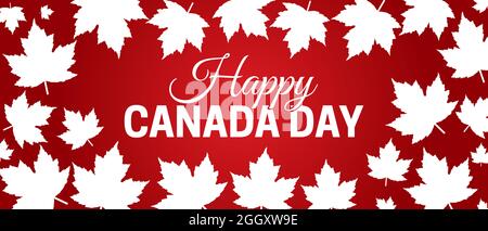Happy Canada Day Illustration Background Banner Stock Vector
