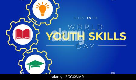 World Youth Skills Day Illustration Stock Vector