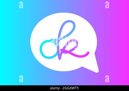 Ok Neon Speech Bubble Stock Vector