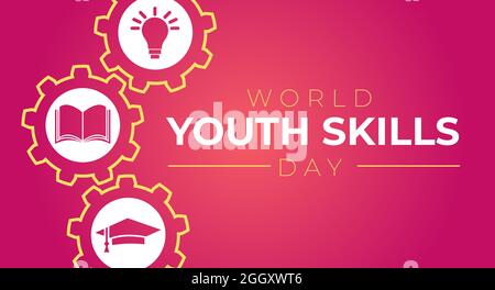 World Youth Skills Day Illustration Stock Vector