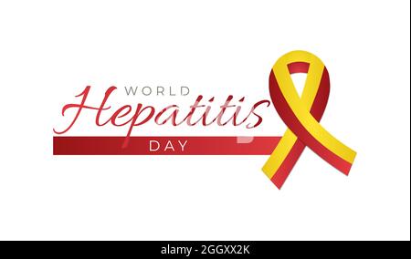 World Hepatitis Day Logo Illustration Design Stock Vector