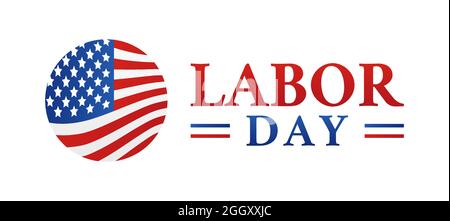 Labor Day Logo Icon Illustration Stock Vector