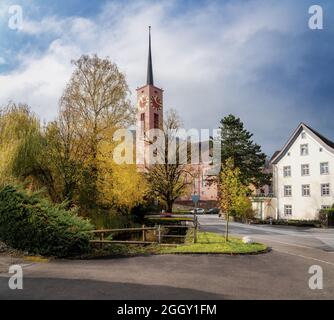 Evangelical Church - Buchs, Switzerland Stock Photo