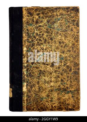 Vintage Book Cover on white background Stock Photo