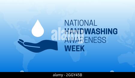 National Handwashing Awareness Week Background Illustration Stock Vector