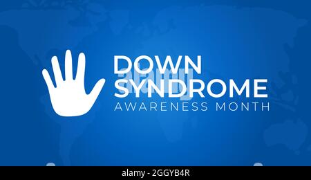 Blue Down Syndrome Awareness Month Illustration Stock Vector