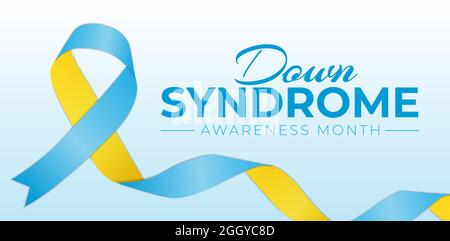 Down Syndrome Awareness Month Background Design Stock Vector