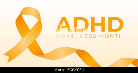 ADHD Awareness Month Background Illustration Stock Vector