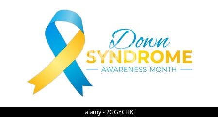 Down Syndrome Awareness Month Logo Icon Isolated Stock Vector