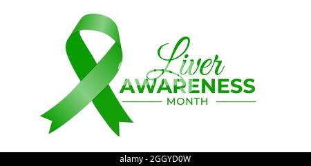 Liver Awareness Month Logo Icon Isolated on White Background Stock Vector