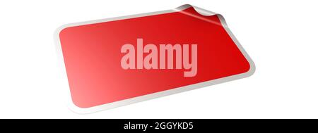 Red sale banners isolated on white background, 3D rendering Stock Photo