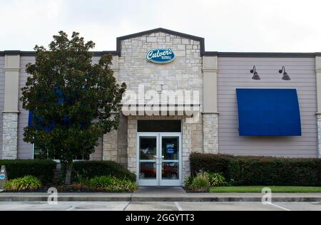 Humble, Texas USA 08-14-2019: Culver's fast food casual dining restaurant location in Humble, TX. Established in Wisconsin 1984. Stock Photo