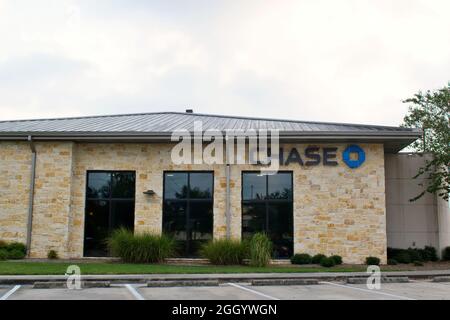 Houston, Texas USA 08-14-2019: Chase bank location exterior in Humble, TX. Stock Photo