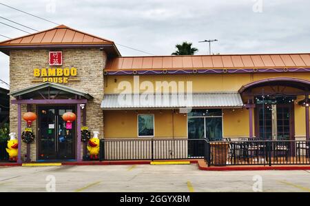 Humble, Texas USA 01-01-2020: Bamboo House restaurant in Humble, TX building exterior. Stock Photo