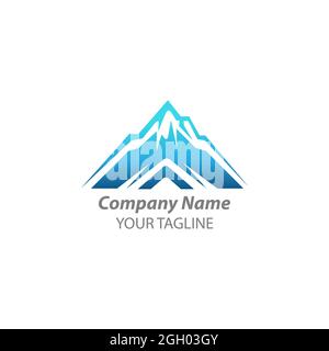 A latter Mountain vector logo Design template, creative Design.EPS 10 Stock Vector