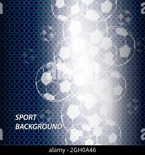 Modern colored poster for sports. Vector illustration, soccer ball. Stock Vector