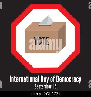 Vote for justice and democratic ruling. International Day of Democracy concept . Vector illustration Stock Vector