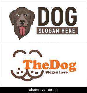 Animal lovers pet shop dog logo design Stock Vector