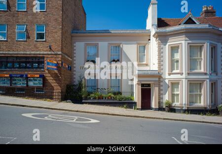 Ivy Press and Ilex Press building in the High Street, Lewes, East Sussex Stock Photo