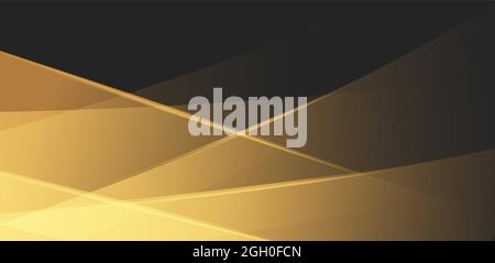 Abstract background with golden transparent shapes overlaying and creating texture, presentation cover background Stock Vector